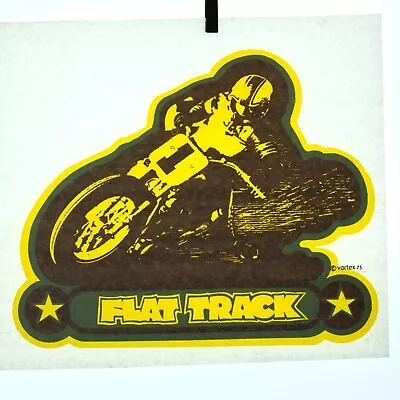 Authentic VINTAGE Flat Track  Heat Transfer Iron On • $10