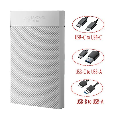 Hard Drive Enclosure USB 3.0 To SATA 2.5  External HDD SSD Case Disk White • $8.99