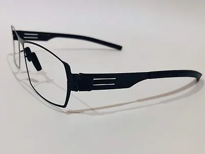 £100 • Buy Ic! Berlin Model Valery Matte Black Glasses Frames