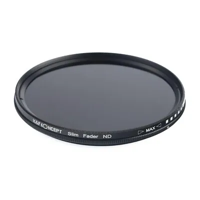 K And F Concept Variable Fader ND2 ND400 67MM HD Filter Lens With Cleaning Cloth • $24.99