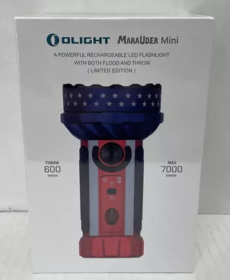 Olight Marauder Mini Stars & Stripes Ltd Ed Flood & Throw Flashlight 7000 Lumens • $199.95