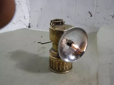 Working Justrite Miner's Carbide Lamp Apocalyptic Flash Light Caving Camping 2 • $107.71