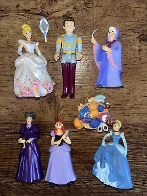 Cinderella Figure Toy Bundle Disney Ugly Sister Stepmother Mice Prince Gus Fairy • £17.99