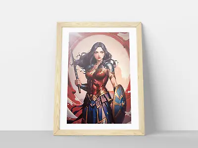 Wonder Woman Marvel DC Comic Superhero Wall Poster Print A4 -Frame NOT Included • £5.99