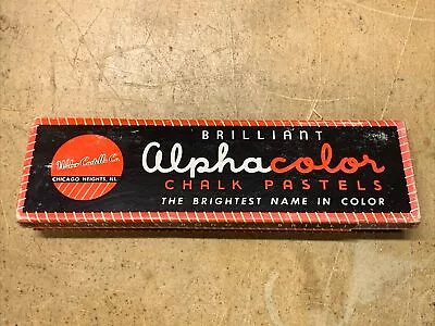 VINTAGE Webster Costello Co Brilliant Alpha Color Chalk Pastels In Case R1 • $7.49