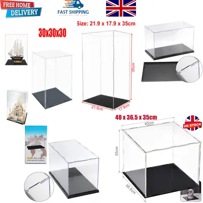 New Large Acrylic Display Case Dustproof Box Perspex Clear Collectibles Model • £27.21