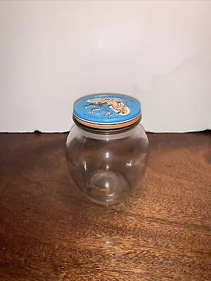 Greetings From The Land O Sun 12 Oz Glass Jelly Jam Jar Florida Graphics 4 1/8” • $20