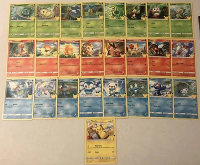 $17.99 • Buy 2021 Mcdonalds Pokemon 25th Anniversary Complete Non Holo Set 25 Cards !!!