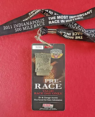 2011 Indy 500 SILVER #5684 BADGE Pit/Garage Card/Lanyard - DAN WELDON WINS • $79