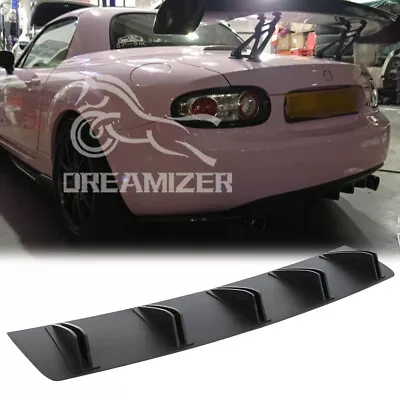 For Mazda Miata MX-5 Mazda3 Gloss Rear Bumper Splitter Lip Diffuser Shark10-Fins • $39.27