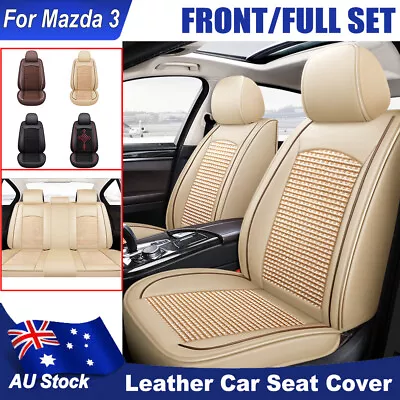 2024 Breathable Leather Auto Car Seat Covers For Mazda 3 Full Set/Front Cushions • $103.97