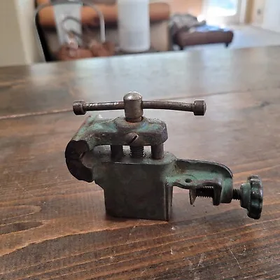 $20 • Buy Vtg Antique Mini Clamp-On Bench Table-Top Vise Hobby Jeweler 1-1/2  Jaws JAPAN