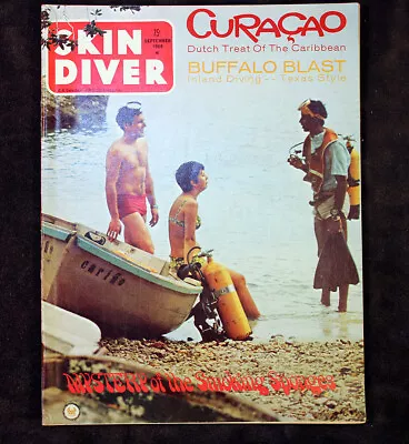 Skin Diver Magazine 1968 Curacao Fish Ranching Sea Hunter Pistol Spearfishing • $7.95