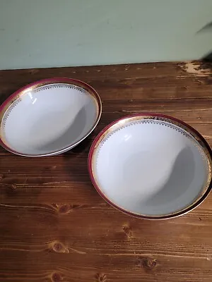 Vintage Haas & Czjzek  2 Gold Trimmed Serving Bowls • $45