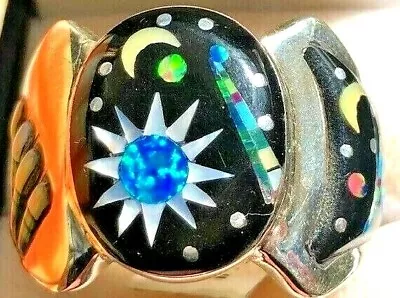 BIG NASA Exploding Star Men's Opal Ring 11 Super NOVA Space 18g W BIG BOY • $289