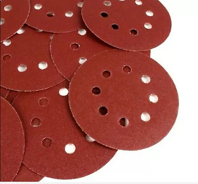 Circular Sanding Discs Pads Hook & Loop Orbital Sandpaper 60 80 240 Grit • £0.99