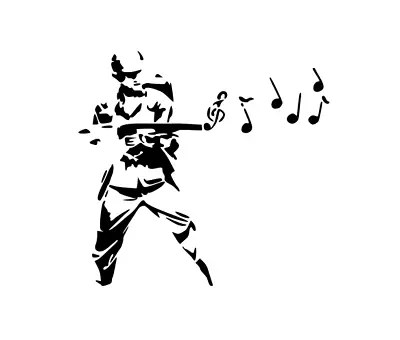 Banksy Musical Soldier Stencil Reusable From A4 Quality Mylar • £5.20