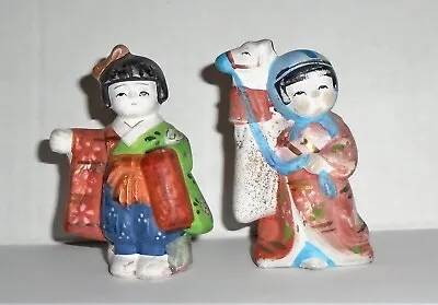 Vintage Ceramic Porcelain Bisque Chalkware Japanese Figurines Made In Japan • $14.95