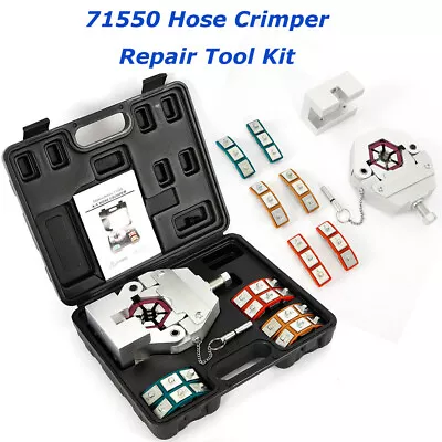 71550 AC Fuel Hose Line Crimper Crimping Tool Contain #6 #8 #10 #12 Dies Set • $89.30