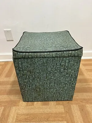 Vintage HASSOCK STOOL Vinyl Record Storage Ottoman Mid Century Modern Mcm Lp 50s • $45