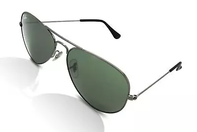 £89.99 • Buy Ray-Ban Aviator Sunglasses RB3025 W0879 Gunmetal/Green