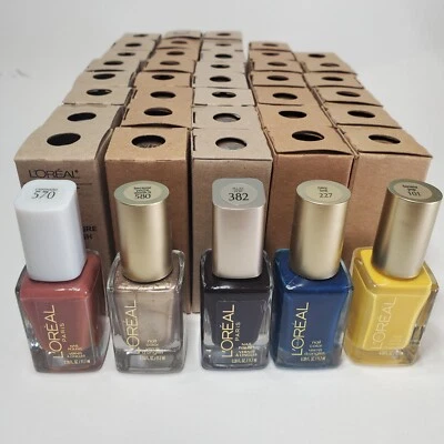 $10 • Buy LOreal Nail Color Polish 42 New Liquidation Lot 4 Bulk Plum Navy Knit Banana L4