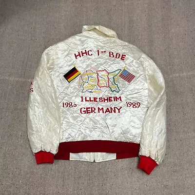 Vintage Germany Souvenir Jacket Mens Medium White 1980s US Military Army • $179.99