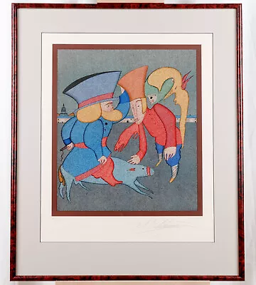 Mihail Chemiakin  Strange Rider  118/300 Hand Signed Framed Limited Edition EUC • $1243.73