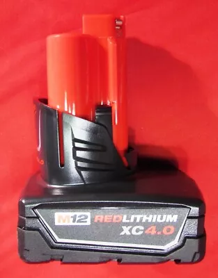 Milwaukee M12 Genuine 48-11-2440 12v Xc 4.0ah 48wh Red Lithium Ion Battery - New • $59.95
