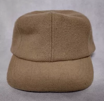 Wool Ball Cap Hat With Ear Flaps Large Tan • $16.95