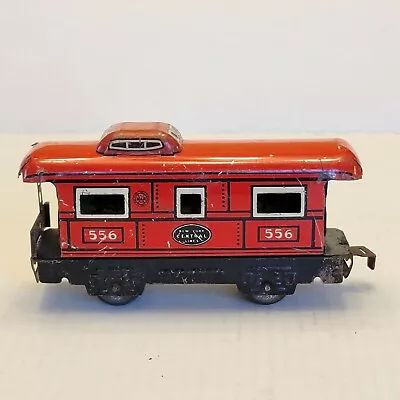 Marx Toys Caboose Train Car Red Tin Litho O Gauge 556 New York Central Pre War • $15.90