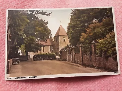 Old Salmon Postcard Of West Wittering Church Sussex Posted 1944 AF • £1