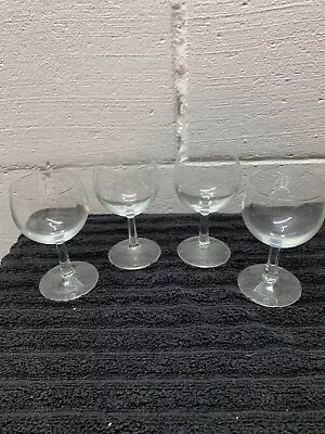 Vintage Set Of 4 Made In France Crystal Midcentury Clear Wine/champayne Glasses • $18