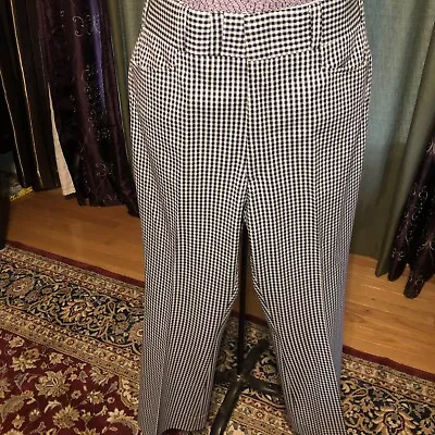 Vintage Men Or Women’s MCM  1970s Disco Pants Slacks Black White Check • $11.50