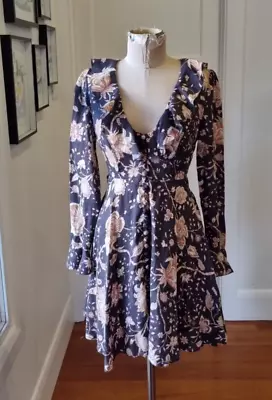 Zimmermann Size 10 ( 1 ) Veneto Floral Print Linen Mini Dress • $220