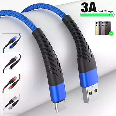 USB C Type C Fast Charging Data Braided Cable For Samsung S24 S23 S22 Oppo Vivo • $8.29