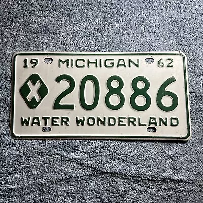 1962 Michigan Municipal License Plate X20886 Water Wonderland • $39.99