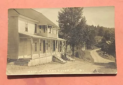 Vintage Real Photo Postcard Post Office East Dover Vermont RPPC VT MAIN STREET • $9.90