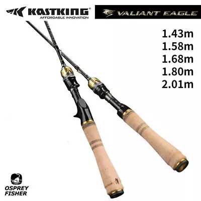 KastKing Valiant Eagle Bait Finesse Spinning Rod Casting Rod Travel Poles • $132.99