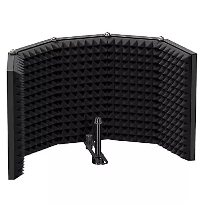Microphone Isolation Shield Foldable Mic Shield With Triple Sound Insulation ... • $39.55