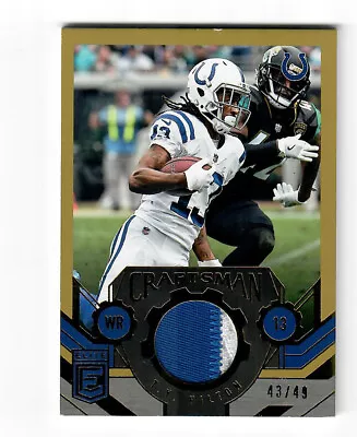 T.y. Hilton 2018 Donruss Elite   Craftsman   Sick Patch #cj-18 43/49 $30.00 • $1.25