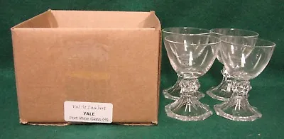 $60.95 • Buy Val St Lambert YALE Port Wine Stems SET OF FOUR Mint In BOX More Items Available