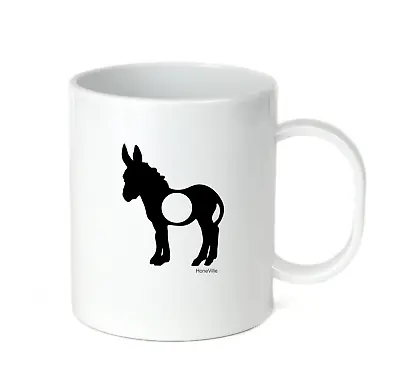 $18.71 • Buy Coffee Cup Mug Travel 11 15 Oz Funny Picture Donkey Ass With Hole Mean Jerk
