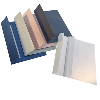 C5 Envelopes Metallic Ivory White Black Navy Pink Large Envelopes AU Seller • $17.95