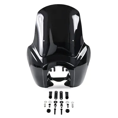 Front Headlight Fairing Cover + Windshield For Harley Dyna Super Glide FXDXT FXR • $78.95