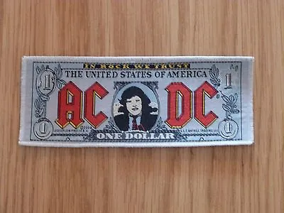 £4.50 • Buy Ac/dc - In Rock We Trust (bank Note)(new) Sew On Patch Official Band Merch