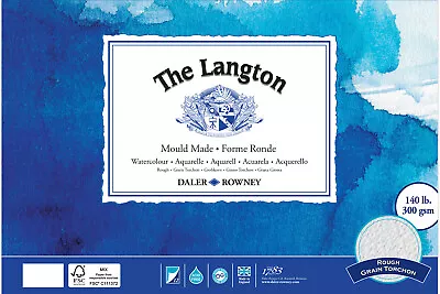 Daler Rowney Langton Gummed Pad 140lb ROUGH A4 12s (Pad) • £15.71