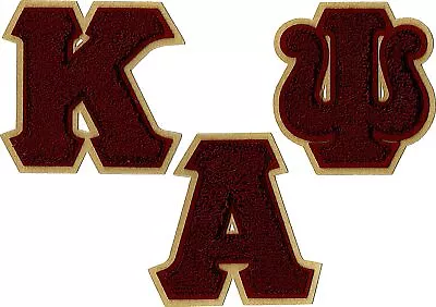 $22.95 • Buy Kappa Alpha Psi® Chenille Letter Sew-On Patch Set [Crimson Red/Cream - 4....