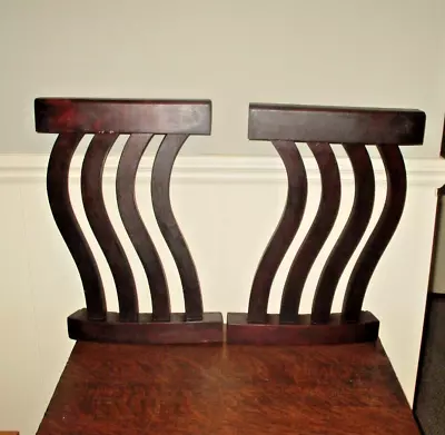 ANTIQUE FURNITURE SALVAGE: 2  1900 SETTEE WOOD ARM RESTS Wall Decor / Home Decor • $50