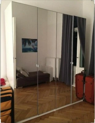 £320 • Buy Ikea Pax Wardrobe White With 4 Vikedal Mirror Doors